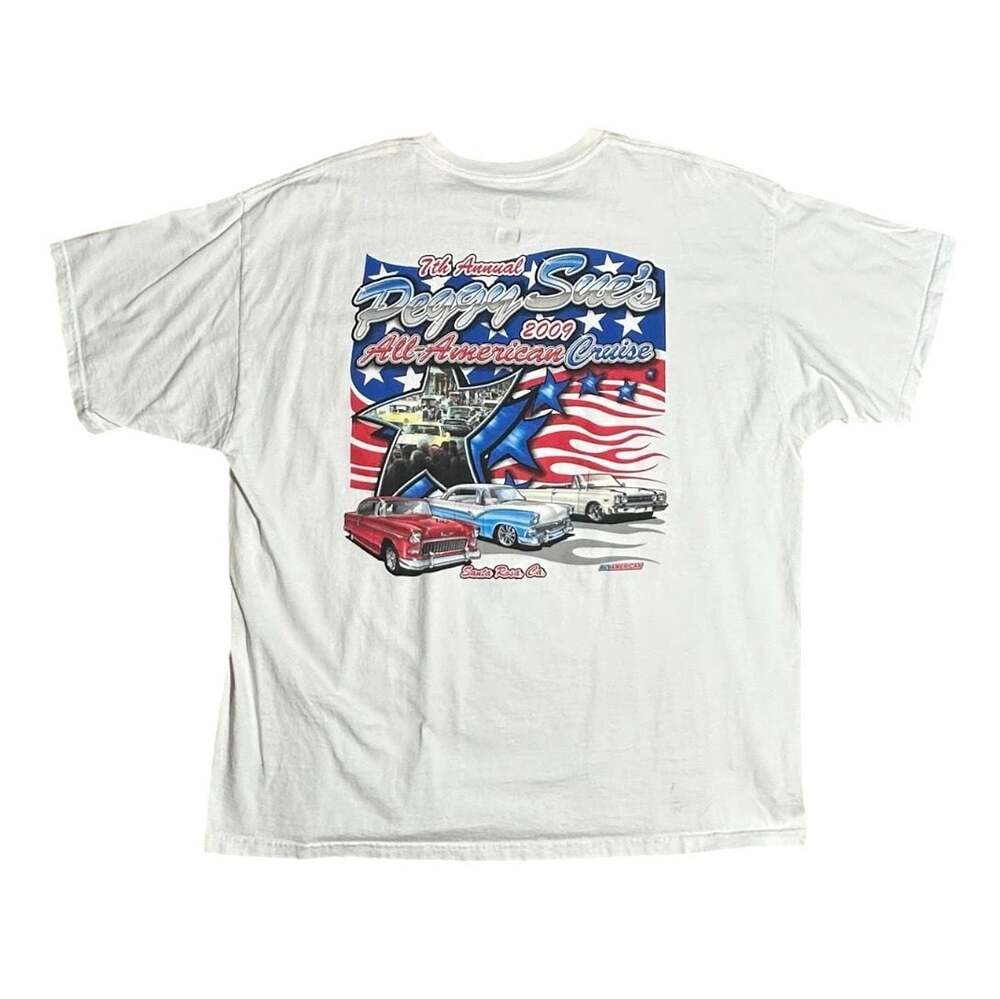Vintage 2009 Peggy Sue's 7th Annual All-American Cruise Classic Car T-Shirt
